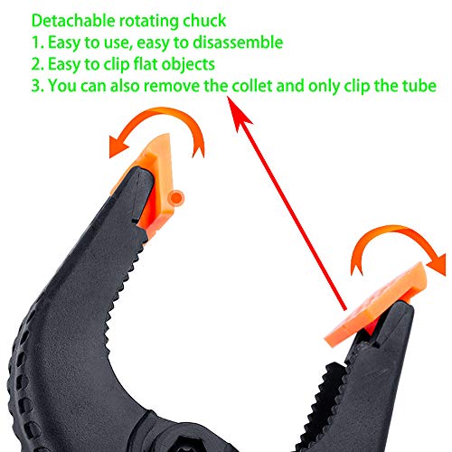 KINYOOO 4 Pcs – 4.5 Inch Spring Clamps, Heavy Duty Plastic Muslin Clamps for Background Muslin, Canvas, Paper, Chroma Key Screen, Heavy Duty Clip, Photo Studio and Any More. - Thumbnail 4