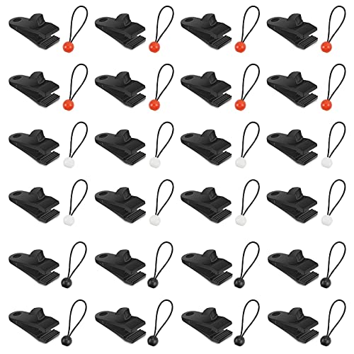 Tarp Clips Clamps Heavy Duty Lock Grip With Bungee Cords Shark Shade Backdrop Cloth Tent Large Clip Hook Accessories Garden Outdoor Pool Tie Downs Canvas