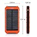 Solar Charger, LBell 10000mAh Dual USB Port External Battery Pack with Flashlight for Cell Phones Camera GPS Tablets ect