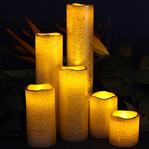 LED Lytes Flameless LED Candles Battery Operated with Timer Slim Set of
