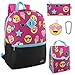 5 in 1 Backpack with Lunch Bag Set for Girls, Backpack and Lunch Box Set Elementary (Smiles)