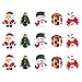 ULTNICE 15pcs Miniature Christmas Accessories Resin Snowman Santa Claus Christmas Tree Candy Cane