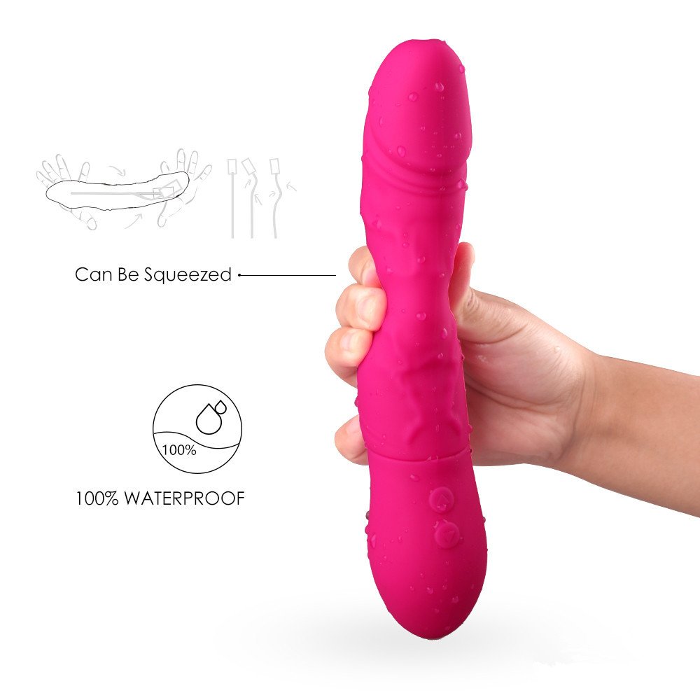 APRIL 14TH USB Charging Massager - Waterproof Rechargeable Vibrator - Realistic Silicone Dildos - 7 Stimulation Modes Quiet yet Powerful - Best Sex Toys for Women - Discreet Packaging,Pink,9.8 Ounces