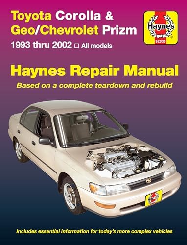 Toyota Corolla & Geo Prizm Automotive Repair Manual: Models