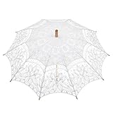 Lace Umbrella Wedding Parasol Embroidery Victorian Costume Accessory