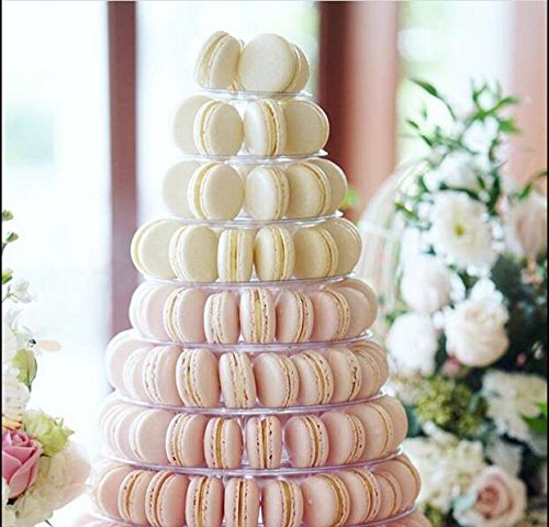 Click Here to See More Images 8Tier Circular Macaron Tower Macaron Stand to Hold about 180 Macarons Display Wedding Birthday Party Christmas Dessert Display