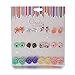 Onnea Animal Cat Owl Fox Donuts Flowers Small Stud Earrings Set for Kids(12 pairs/pack)