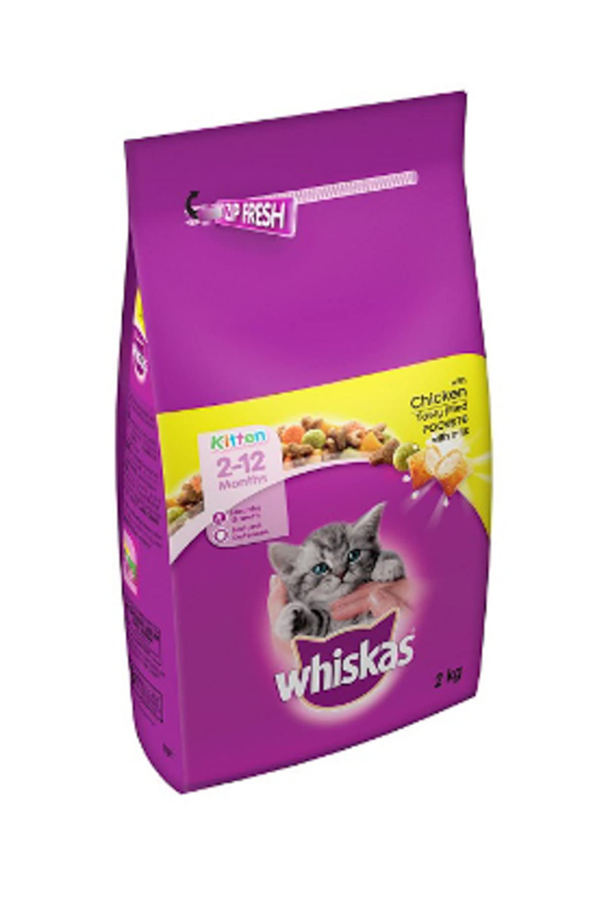 Whiskas Complete Dry Kitten Food with Chicken, 2kg