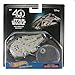 Star Wars (Set of 12) Hotwheels Starships Spaceship Models Toy Set Figures and Stands Mattel Millennium Falcon