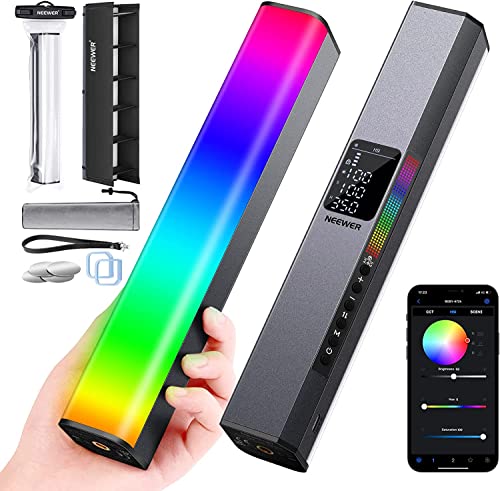 NEEWER LED Videoleuchte RGB Lichtstab,Touch Bar & APP Steuerung,Magnetisches RGB Handlichtstab, 3200K~5600K CRI98+ Vollfarbiges LED Licht mit 6400mAh