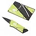 Card Shaped Folding Knife Survival Knife Pocket Knife,with Stainless Steel Shell Black Blade(Green)