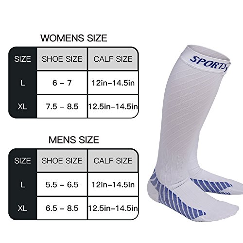 image for PACEARTH Compression Socks for Women & Men Long Sports Socks 1 Pair fo