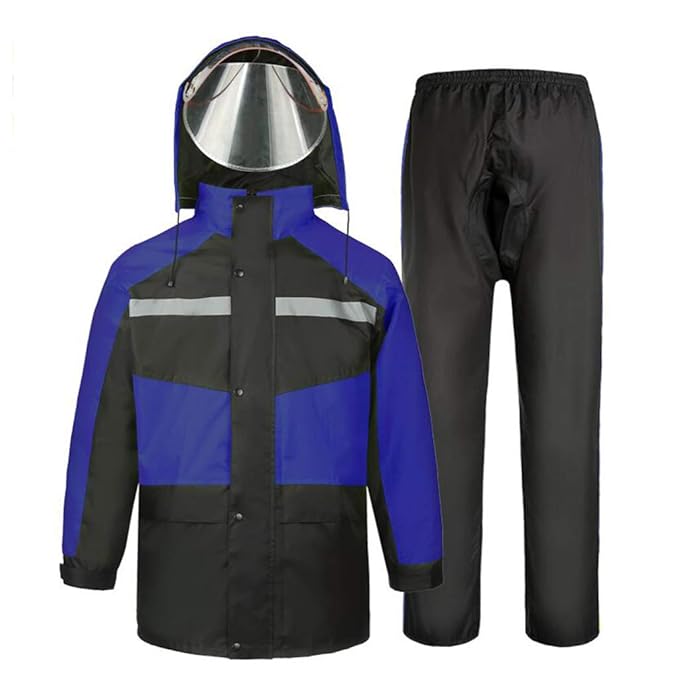 Regenanzug für Männer und Frauen Wiederverwendbare Regenkleidung (Regenjacke und Regenhose Set) Erwachsene wasserdicht regend