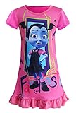 AOVCLKID Vampirina Nightgown Girls Cartoon Printed Pajamas Dress (Rose,140/6-7Y)