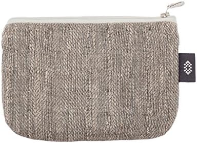 Gray 100% Linen Pencil Case - 5x7 inch Pouch Bag, by ThingStore