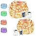 Kohree Fairy String Lights, 16ft Battery Operated Multicolor Lights with Remote, 50 LEDs Silver Wire for Patio Outdoor Garden Indoor Wedding Party Home Christmas Decoration (2 Packs)