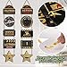 10 Pieces Hollywood Movie Theme Party Supplies Hanging Decorations, 1 Pair of Hollywood Movie Theme Black and Gold Hanging Sign Cards, Hollywood Movie Theme Party Banner