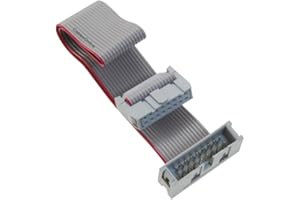 CABLESONLINE.COM ATLANTIC COMPUTERTECH CablesOnline, 8-inches 16-Pin (2x8) 2.54mm-Pitch IDC 16-Wire Flat Ribbon Extension Cable, FR-1608M