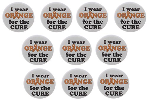 QTY 10 I wear Orange for the Cure 1.25