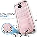 Huawei Ascend XT H1611 Case, with TJS [Tempered Glass Screen Protector] Dual Layer Shockproof Tough Brushed Hybrid Armor Drop Protection Case Cover (Not for Huawei Ascend XT2 H1711) (Rose Gold)