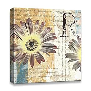 Canvas Wall Art Abstract Antique Style Painting Artwork for Home Prints Framed - 12x12 inches