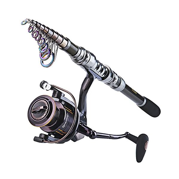 sougayilang spinning fishing rod and reel combos portable telescopic fishing