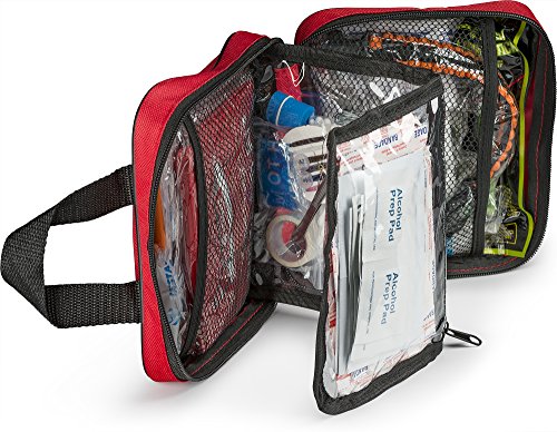 Crossaid-First-Aid-kit-160-Piece-for-Medical-Emergency-Bonus-46-Piece-Traveling-First-Aid-Kit-Includes-Survival-Paracord-Bracelet-for-Home-Office-car-Outdoors-Boat-Camping-Hiking-Daycare