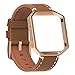 For Fitbit Blaze Bands Leather with Frame Small Large,Austrake Fitbit Blaze Band with Stainless Steel Buckle for Women Men