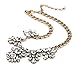 Fit&Wit Golden Tone Rhinestone Choker Crystal Statement Fashion Costume Necklace for Women