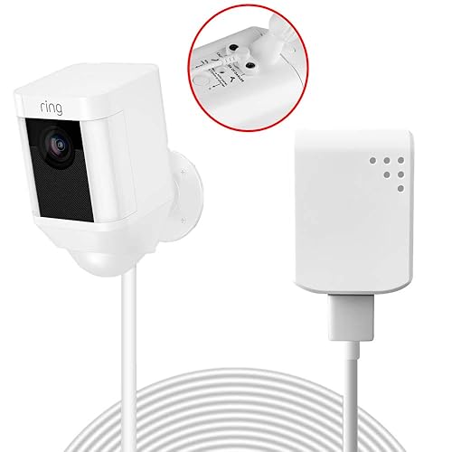 Power Adapter and Charging Cable Compatible with Ring Spotlight