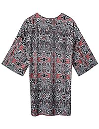 Lock and Love - Kimono de verano suelto con estampado para mujer, hecho en Estados Unidos