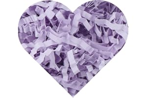 YHXKJ Crinkle Paper for Gift Box (1/2 LB) Crinkle Cut Paper Shred Filler,Shredded Paper Filler Packing Gift Wrap Easter Basket Grass Filler-Lavender