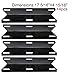 Hisencn Replacement Parts for Charmglow 4 Burner 720-0304, Nexgrill 720-0304, Permasteel PG-50400-S Gas Grill Stainless Steel Burner and Porcelain Heat Plate Tent, Burner Cover, 4 Pack