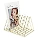 Files Folder Stand Desktop File Organizer, Copper Wire Book Shelf Magazine Rack, 9 Slot File Sorter Eye-catching Decoration for Indoor Office Home, Photography Props, Fashion in INS (Gold)