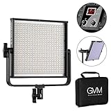 GVM LED Video Light 520 CRI97 Plus and TLCI 97 Plus 18500 lux @ Bi-Color 3200-5600K for Photography Video Lighting Studio Interview Portrait