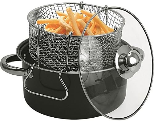 Today's living Carbon Steel 4.5 Quart Deep Fryer Cookware Sauce Pan Pasta Pot