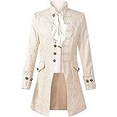 Mens Steampunk Medieval Jacket Pirate Viking Renaissance Costume Formal Tailcoat Gothic Victorian Halloween Tuxedo Coats