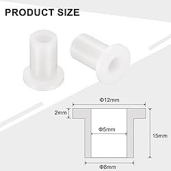 uxcell 12pcs Flanged Sleeve Bearings Plastic