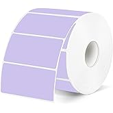 2x1 Inch Thermal Labels, Purple Thermal Printer Stickers, Waterproof Self-Adhesive Shipping Label Printer Sticker for Barcode, Name, Address, 300 Labels/Roll