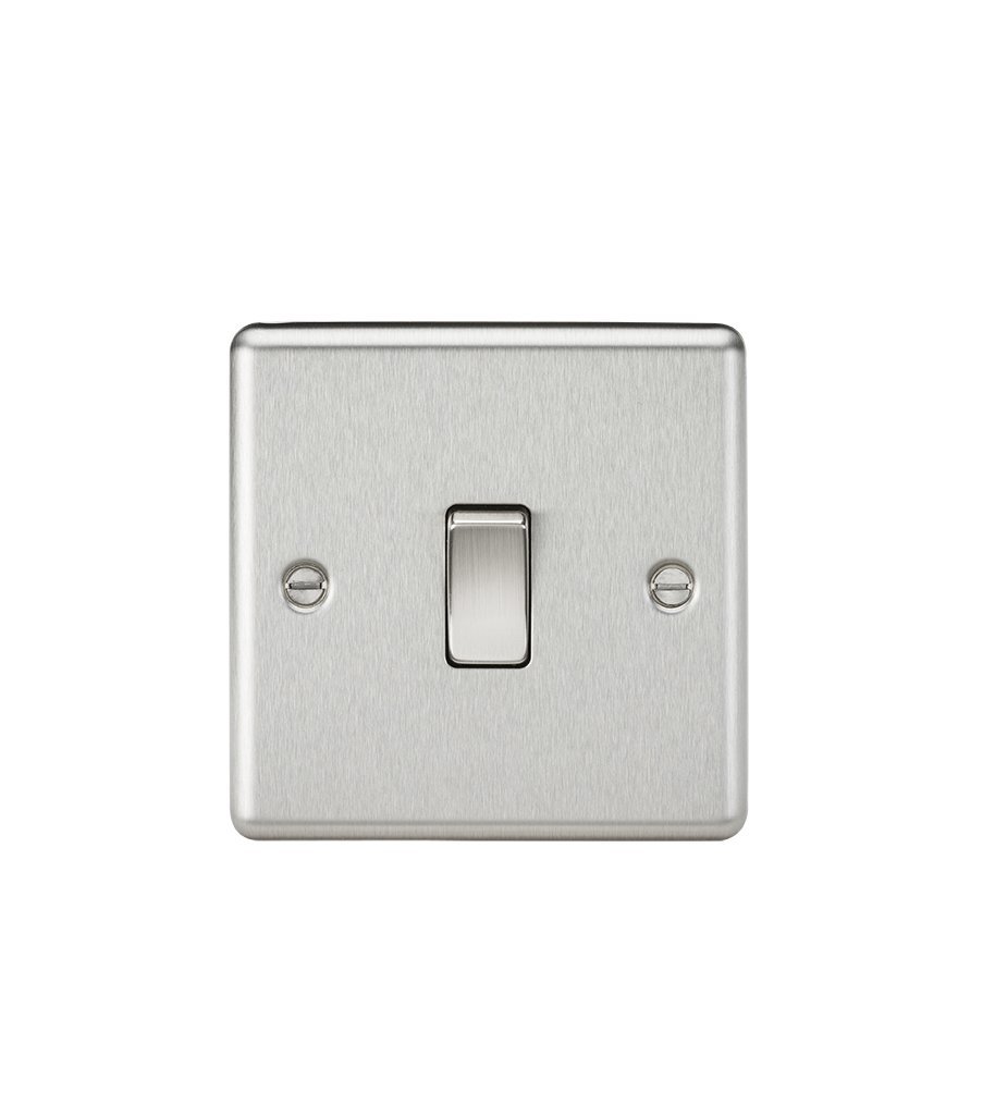 10AX 1G Intermediate Switch - Rounded Edge Brushed Chrome