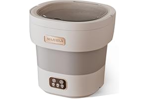 MILLELOOM Portable Washing Machine, Mini Washer 12L Upgraded Large Capacity Foldable Washer Deep Cleaning of Underwear Small Baby Clothes Suitable for Apartments Dormitories Hotels