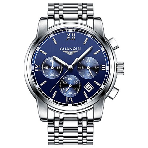 Guanqin men s pro diver stainless steel quartz watch wi…