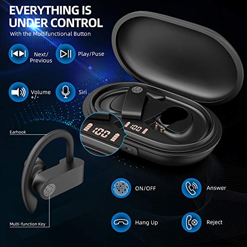 PowerPro Sport Wireless Earbuds [Upgraded] Powerbeats Pro Style