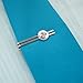 Marines USMC Black White Logo Licensed Round Tie Bar Clip Clasp Tack Silver