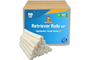 Brazilian Pet Natural Treats Rawhide Rolls Dog Chews Bones 6.5" (18 Count) for Pups and Small Dogs