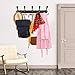 WHITGO Wall Mounted Coat Hook, 2 Packs 15 Hooks Stainless Steel Coat Hook Rail for Coat Hat Towel Purse Robes Bathroom Closet Room
