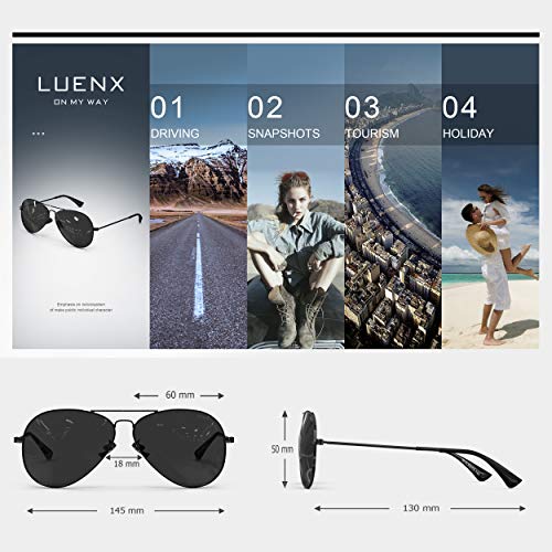 5 LUENX+Aviator+Sunglasses+Polarized+Womens