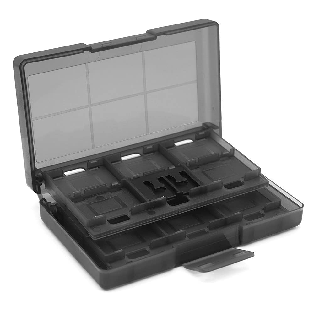 KlsyChry Game Card Case Holder for Nintendo Switch, 24-in-1 Game Storage Case Compatible with Nintendo Switch/Switch Lite/Switch OLED Catridge Storage Box (Black)