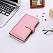 Business Card Holder Book, AHGXG Business Card Book Case PU Leather with Magnets Organization Binder Name ID Card Holder for Men & Women, Up to 200-300 Cards Capacity (150 Cells), Pink Color