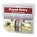 Stainless Keyed Entry Rotation Tulip Type Door Knobs Handle Entrance Passage Lock Gold Color